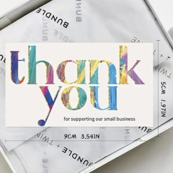 600 Pc Thank you Cards and Stickers - Picture 4 of 6